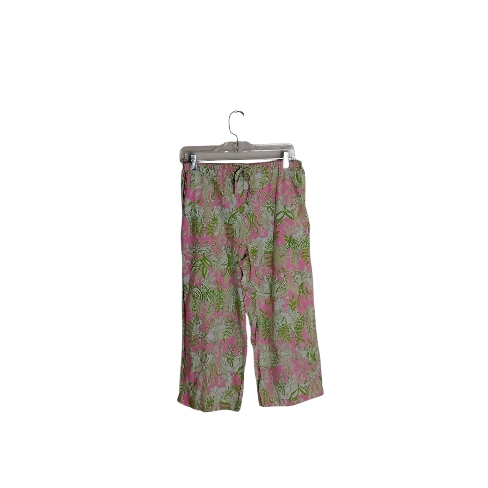 Lilly Pulitzer Women's S Floral Pastel Tropical Print Lightweight Capri Pant